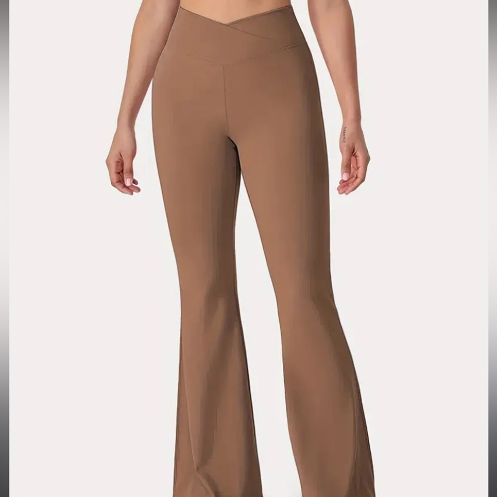 PINK Victoria Secret Tan Flared Leggings